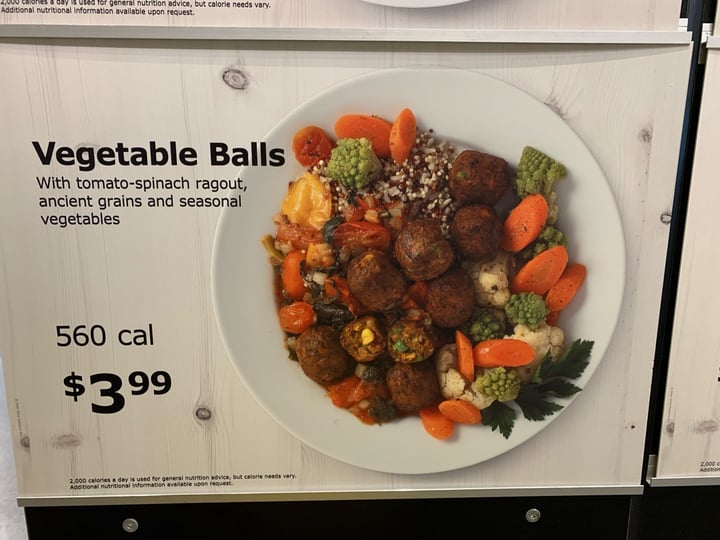 photo of IKEA Restaurant Vegetable Balls shared by @veganpetite on  11 Apr 2019 - review