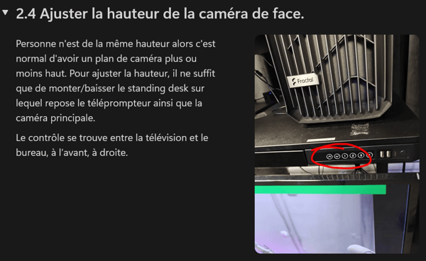 forum_update __ Panneau de contrôle de bureau encerclé en rouge.