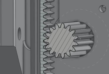 forum_update __ Engrenages métalliques dans un mécanisme, style monochrome.