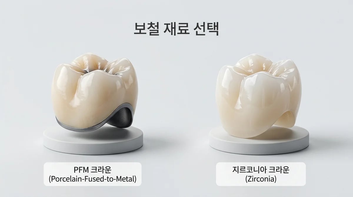 성공적인 임플란트 보철 재료, PFM과 지르코니아 선택 가이드