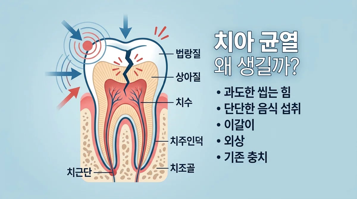 치아 균열: 씹을 때 찌릿한 통증, 4가지 주요 원인과 예방 전략