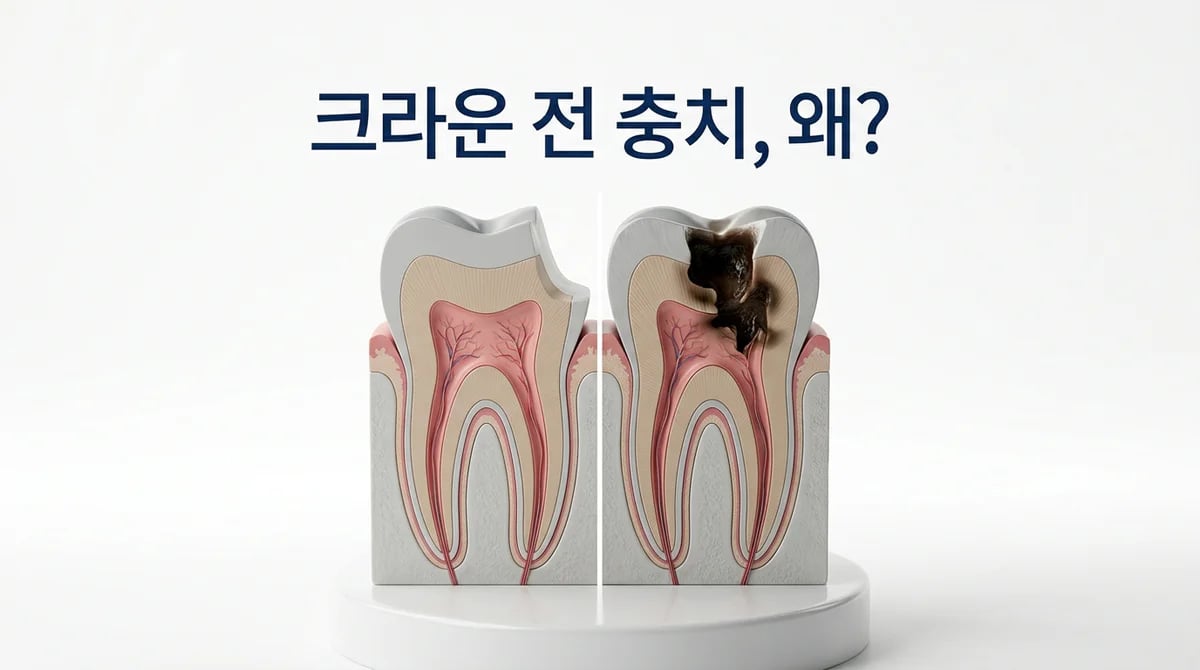 크라운 치료 전 충치 치료, 왜 필수일까요? 성공적인 보철물의 핵심 가이드