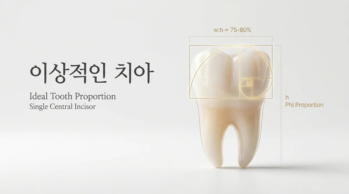 성인 치아 크기: 이상적인 심미적 비율과 의학적 기준