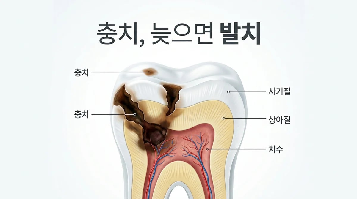 충치 방치, 결국 발치까지 갈까? 치아우식증 단계별 진행과 위험성