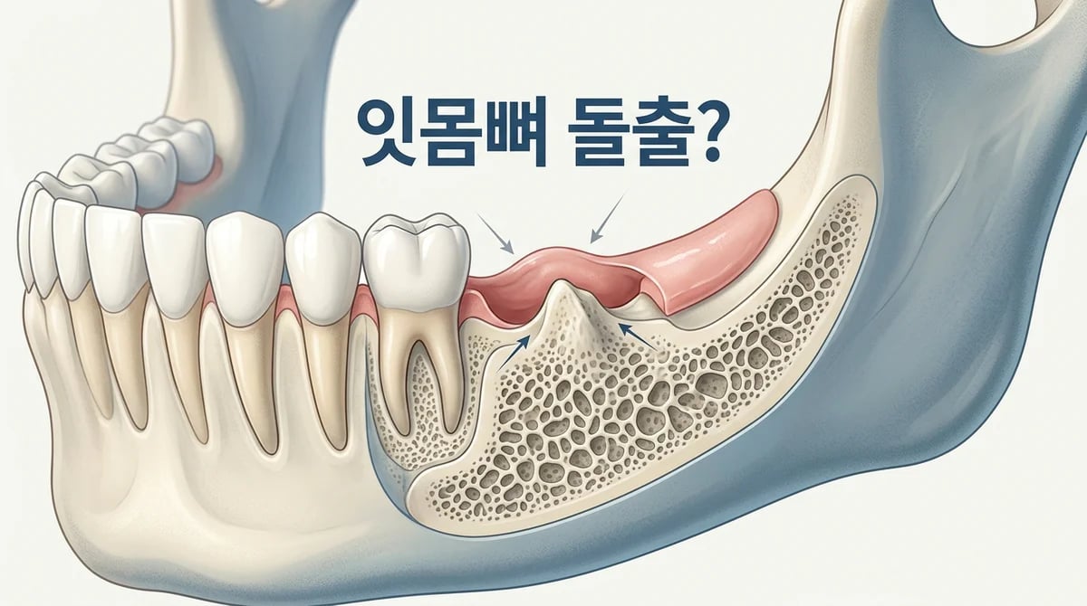 발치 후 잇몸 뼈 돌출: 3가지 원인과 현명한 관리법