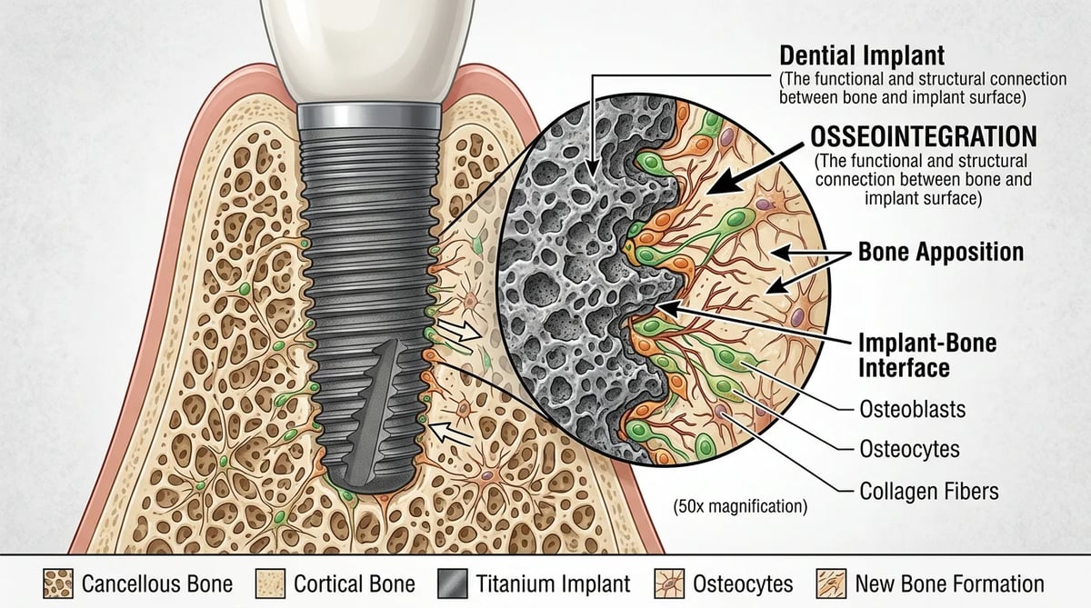 임플란트 골유착(Osseointegration) 과정 시각화