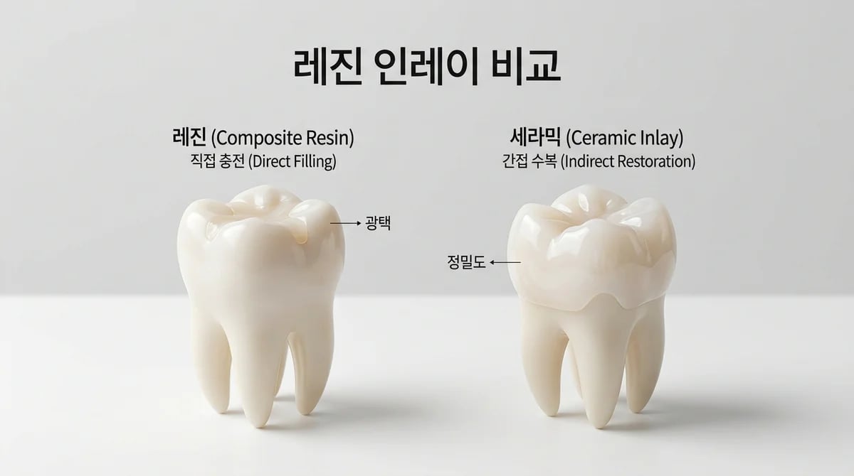 충치 치료: 레진과 인레이, 정확한 선택 기준과 차이점 완벽 비교