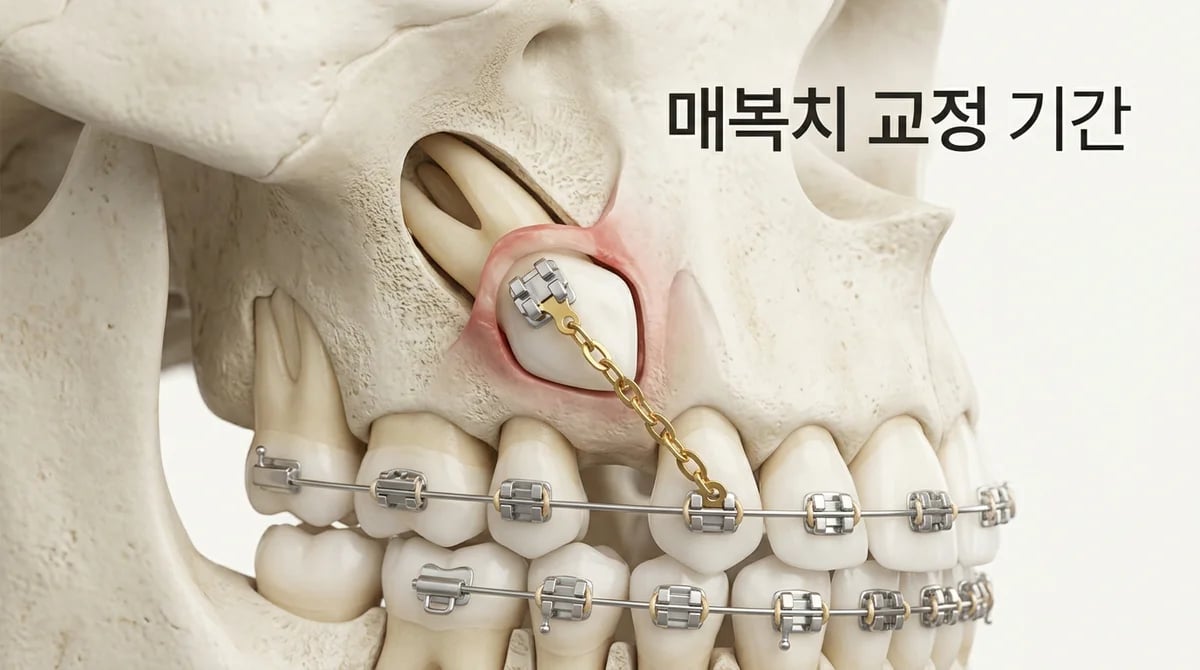 교정 중 매복치아 견인: 과정과 예상 소요 시간 완벽 가이드