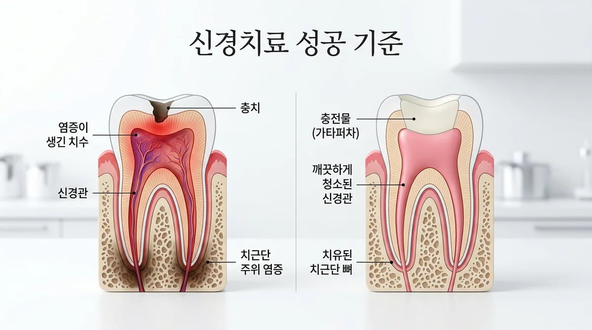 신경치료 후 통증, 성공일까? 2가지 기준과 회복 단계별 안내