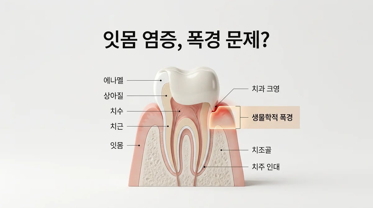 성공적인 치과 보철의 핵심: 생물학적 폭경 이해 가이드