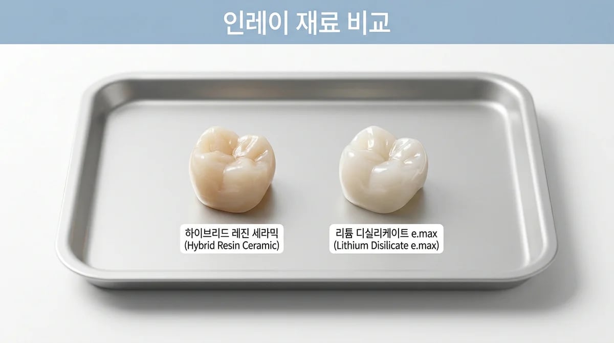 하이브리드 인레이 vs 이맥스 인레이: 치아 치료 재료 심층 비교 가이드