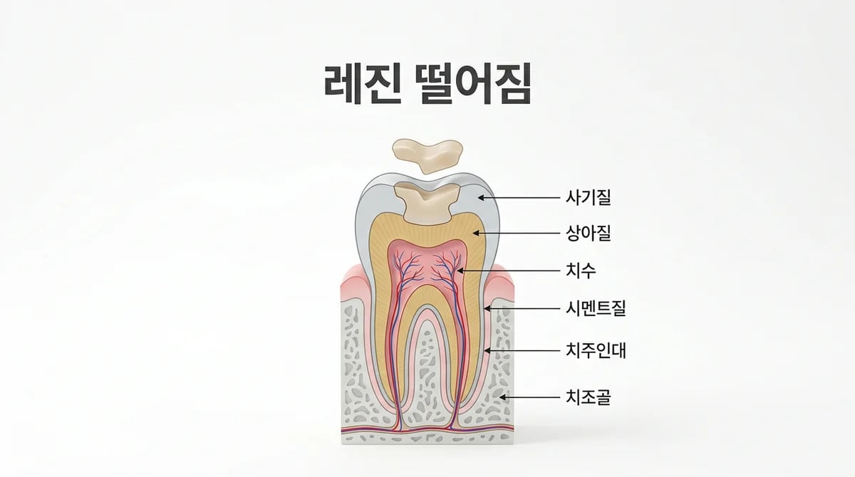 교정 치료 중 레진 충전물 탈락: 응급 대처 3단계와 원인 분석