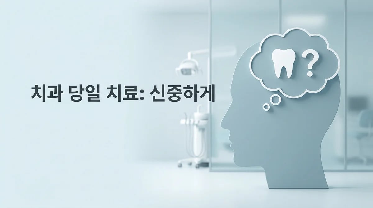 치과 당일 치료 권유, 현명한 결정을 위한 5가지 질문과 기준