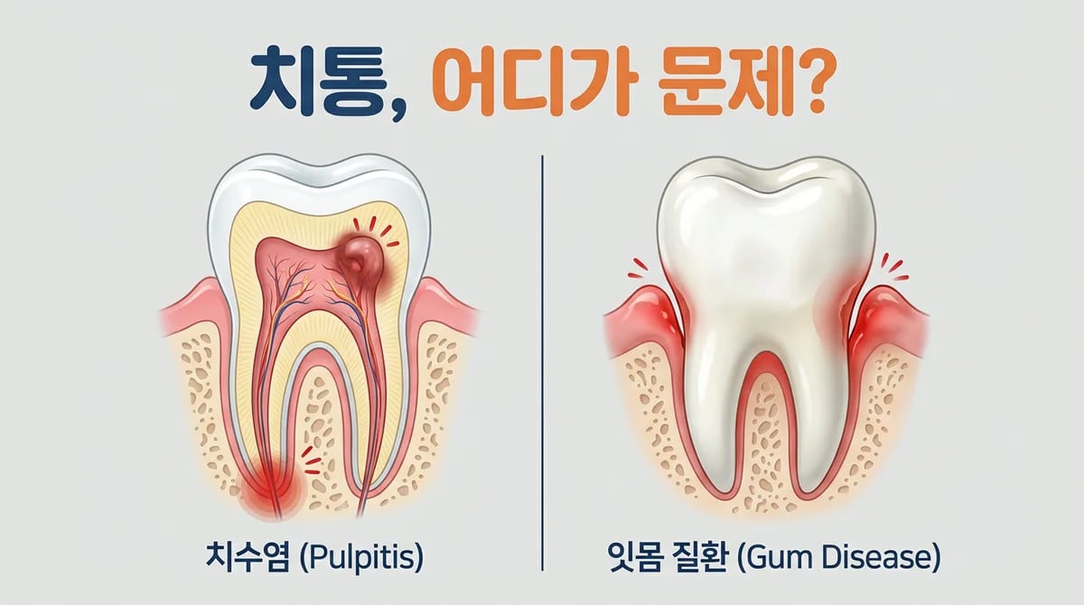 극심한 치통, 치수염과 잇몸병 통증 원인 및 구별법 5가지