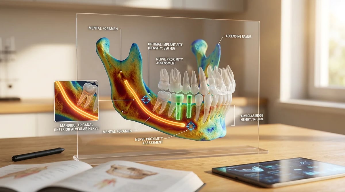 임플란트 정밀 진단을 위한 3D CT 스캔 이미지의 해부학적 구조
