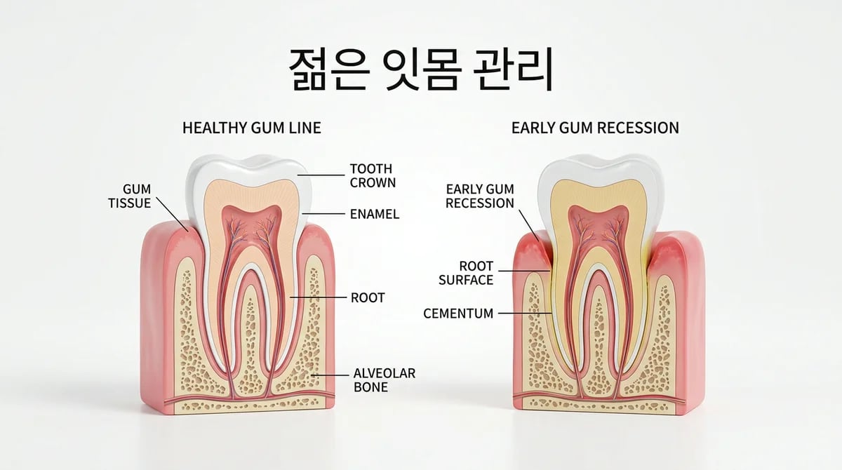 20대 잇몸퇴축: 젊은 나이에 흔한 3가지 원인과 관리법