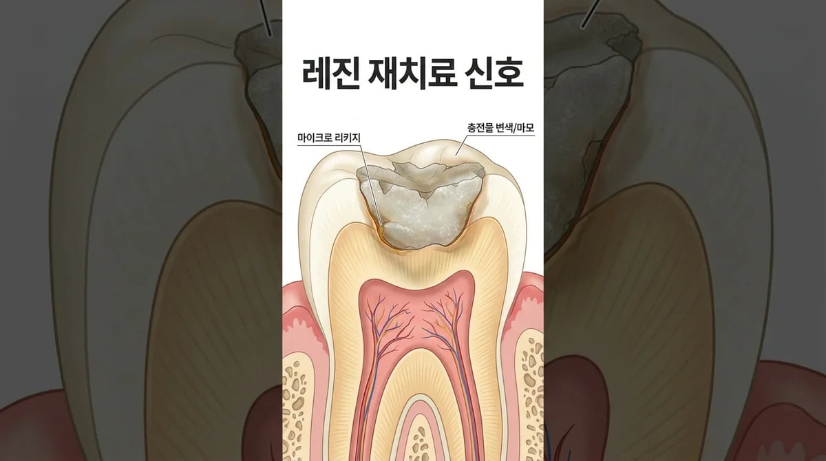 오래된 레진, 재치료 필요한 신호와 치과 진단 과정