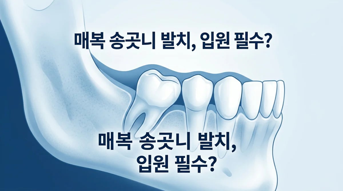 매복 송곳니 발치 시 입원 결정: 핵심 기준과 마취 방법
