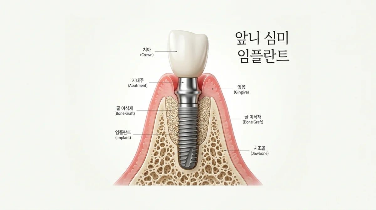 앞니 임플란트, 뼈이식으로 심미성 높이는 5가지 핵심 고려사항