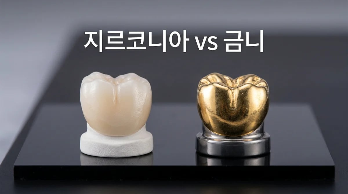 2025년 치과 크라운: 지르코니아 vs 금니 5가지 핵심 비교