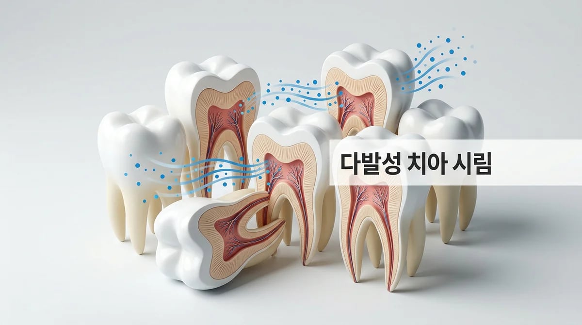 다발성 치아 시림 증상: 3가지 주요 원인과 관리법 가이드
