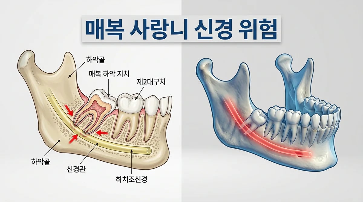 매복 사랑니 발치 시 신경 손상 위험과 3D CT 정밀 진단의 중요성