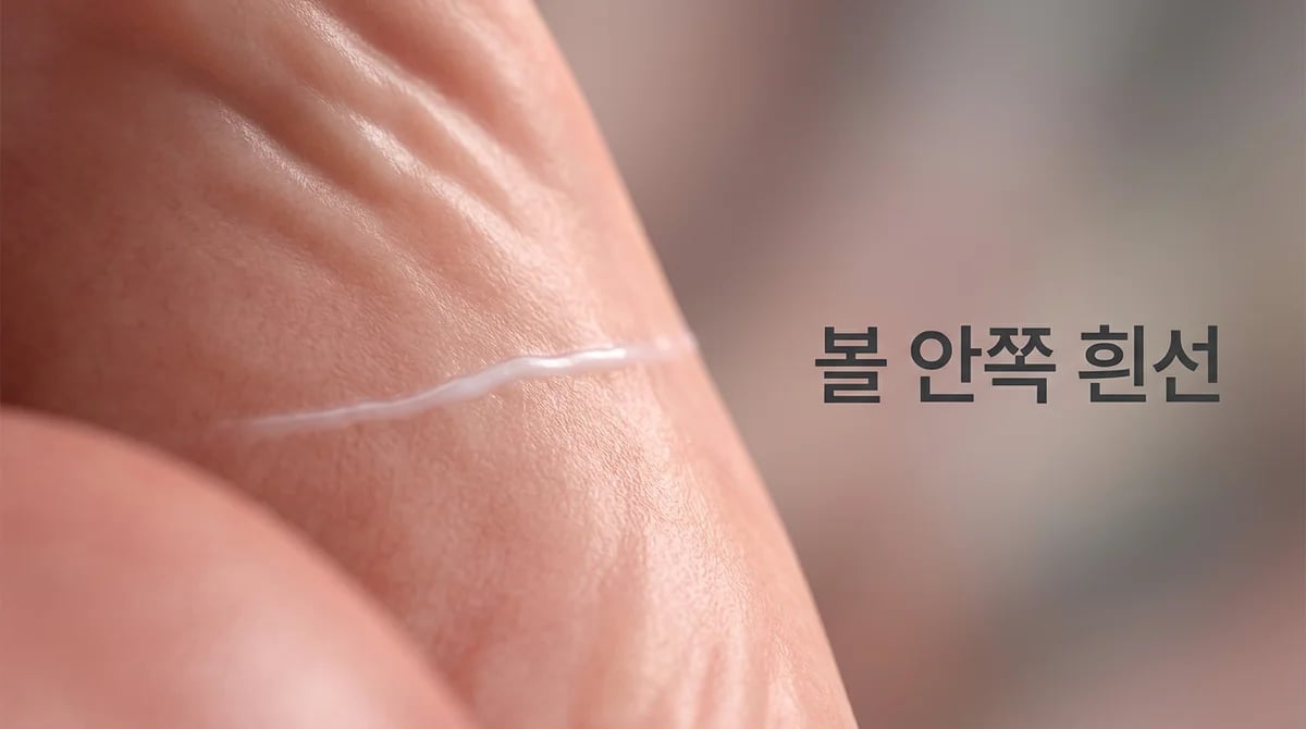 구강 내 볼 안쪽 흰선: 흔한 '협선'의 원인과 전문의 진단 중요성
