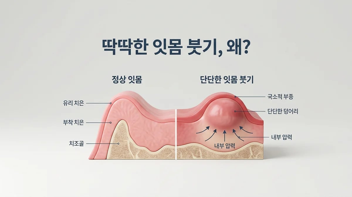 어금니 잇몸 딱딱한 붓기, 왜 생길까요? 3가지 주요 원인 분석