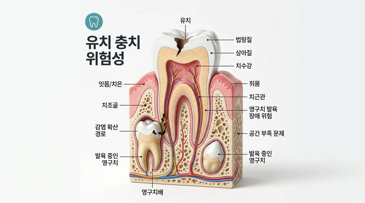 아이 유치 충치 방치, 영구치에 미치는 5가지 위험성 분석