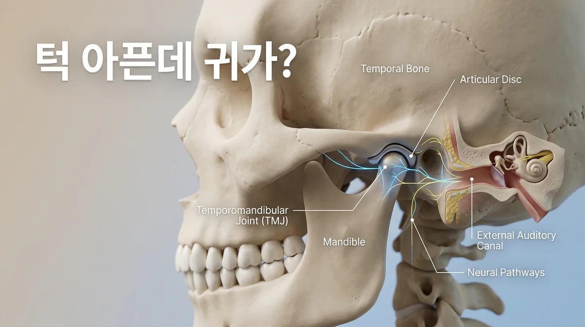 씹을 때 귀 통증, 구강 문제 때문일까요? 턱관절과 연결된 원인 분석