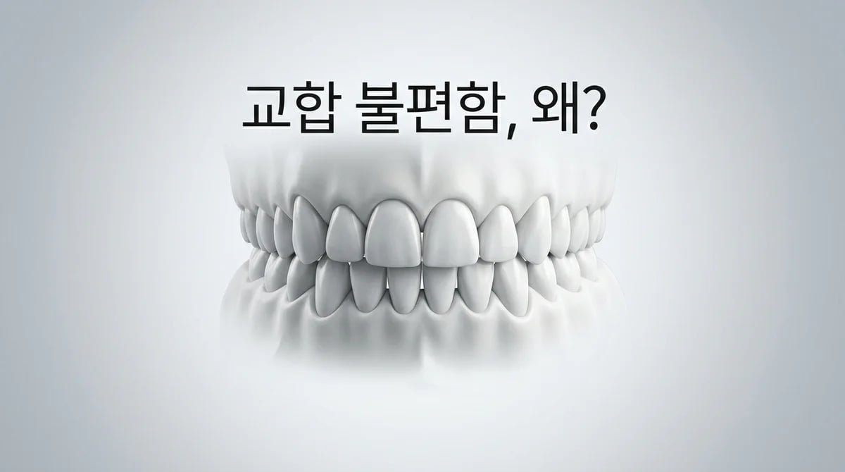치아 교합 불편함, 원인부터 진단까지: 당신의 턱 건강은?