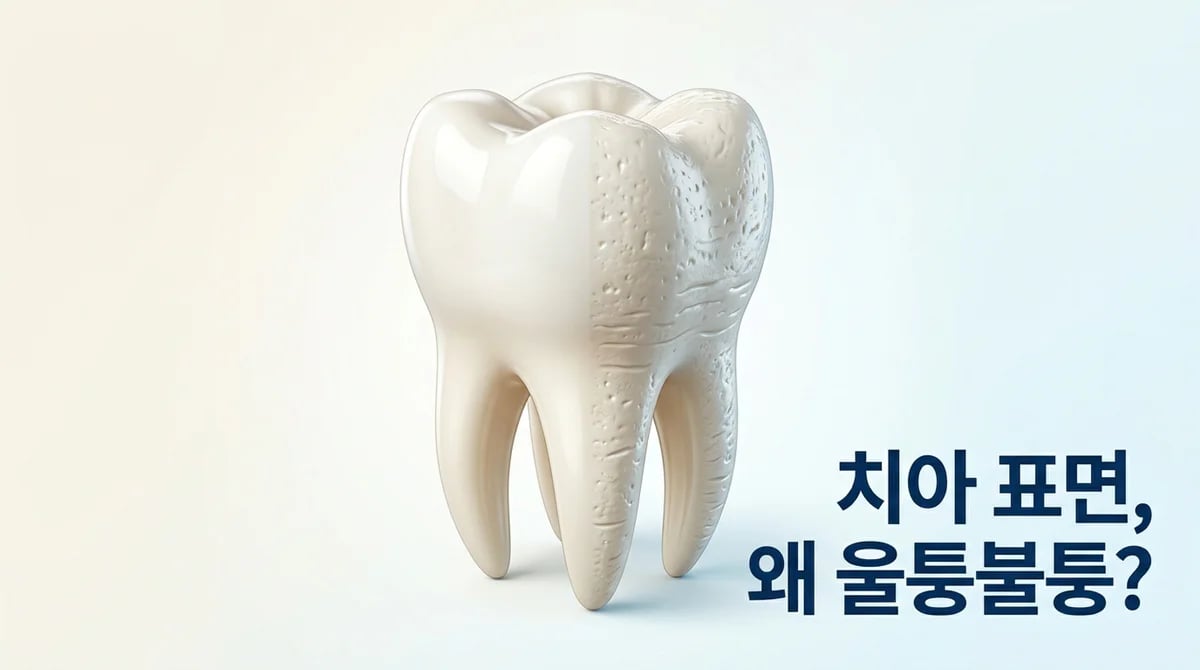 울퉁불퉁한 치아 표면, 왜 그럴까요? 주요 원인 3가지와 관리법