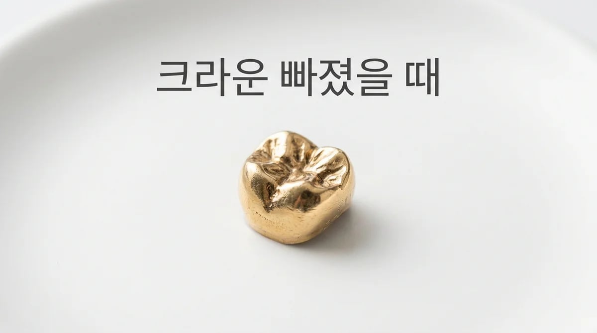 어금니 크라운 탈락, 당황하지 마세요! 올바른 응급처치 3가지