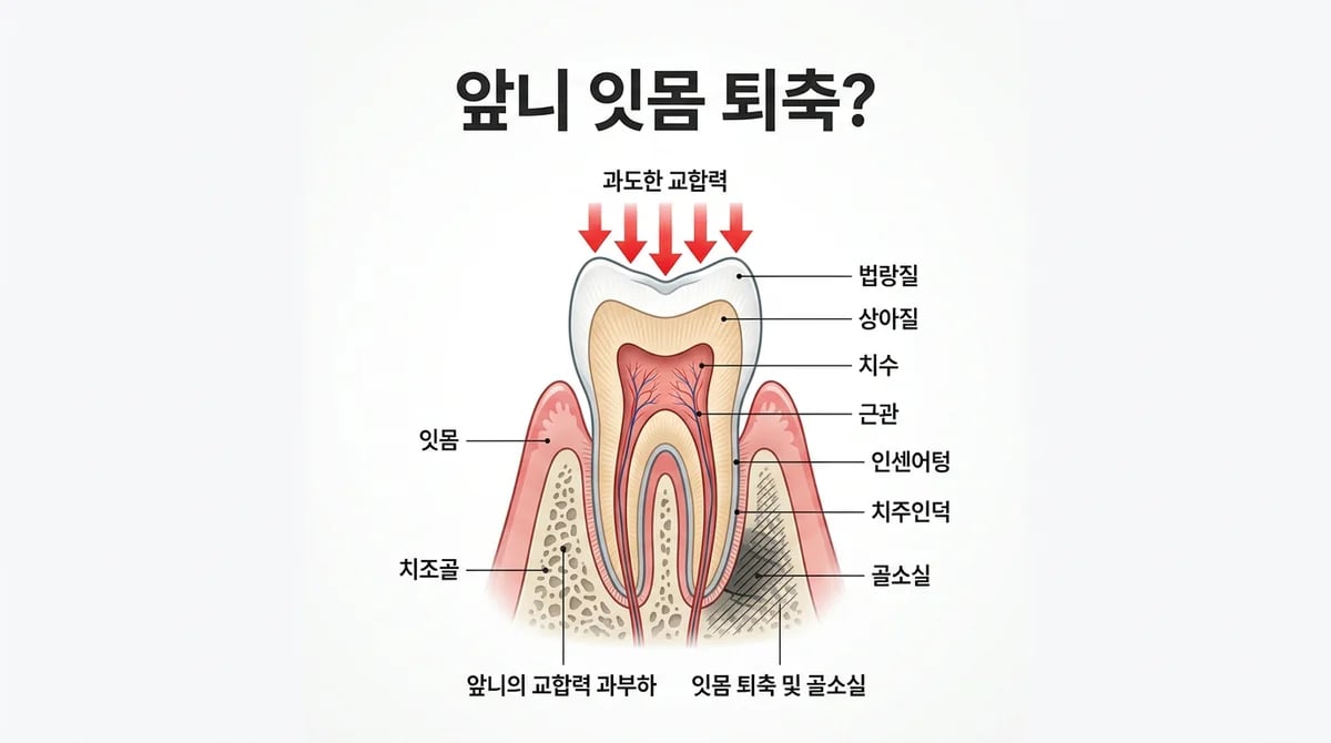 앞니 과도한 접촉이 잇몸 퇴축에 미치는 영향 3가지