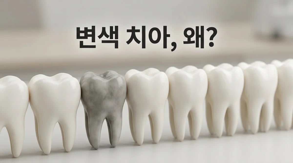 치아 변색 원인: 치수괴사 및 치아 뿌리 염증의 신호와 진단
