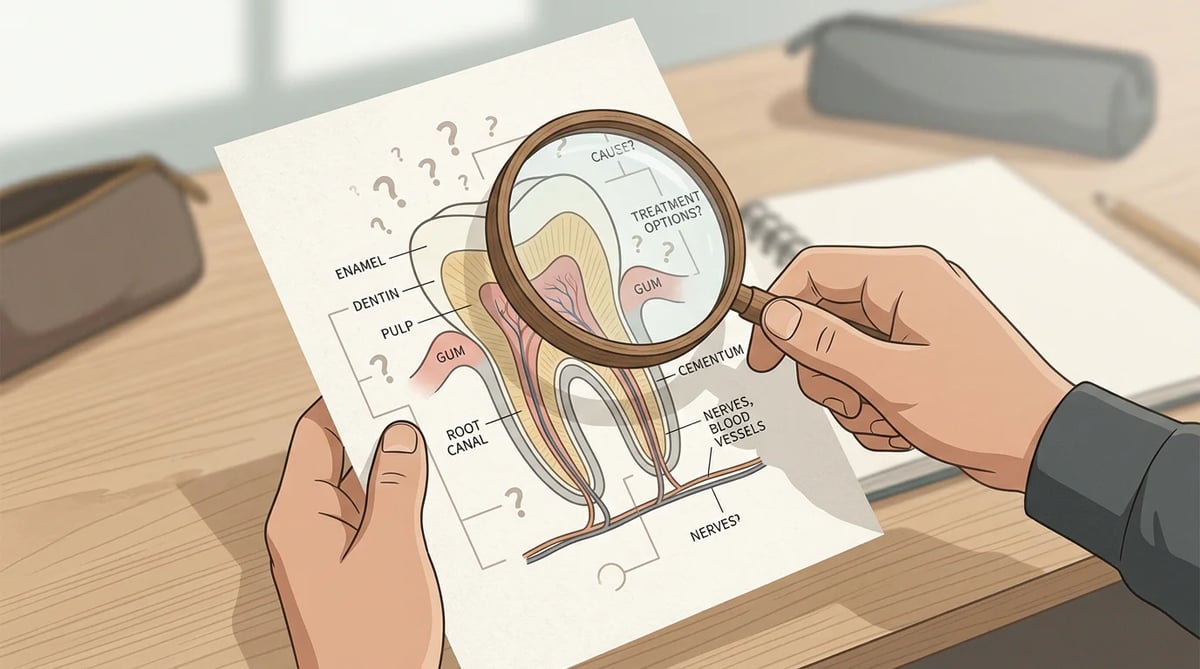 건강에 대한 불안감과 전문가 권위에 대한 판단의 어려움을 시각화하는 이미지