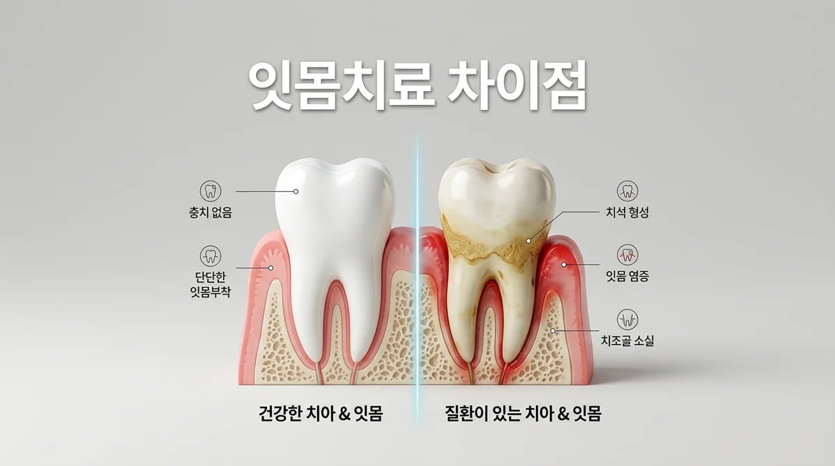 잇몸 질환 비수술 치료: 치근활택술과 치주소파술의 차이와 선택 가이드