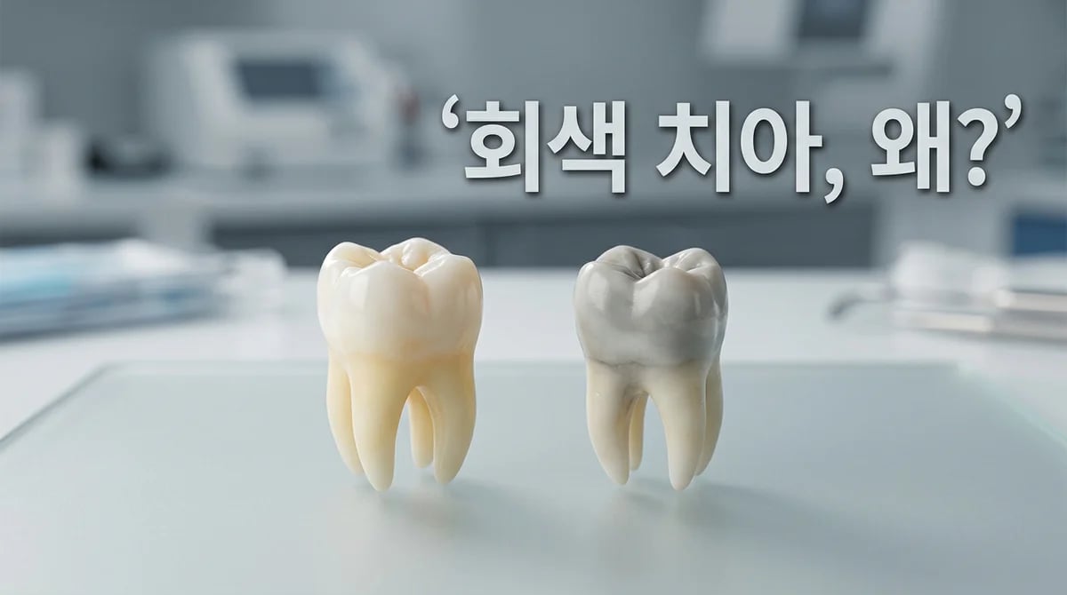 치아 회색 변색, 단순 착색 아닌 내부 신경 문제의 신호와 원인 알아보기