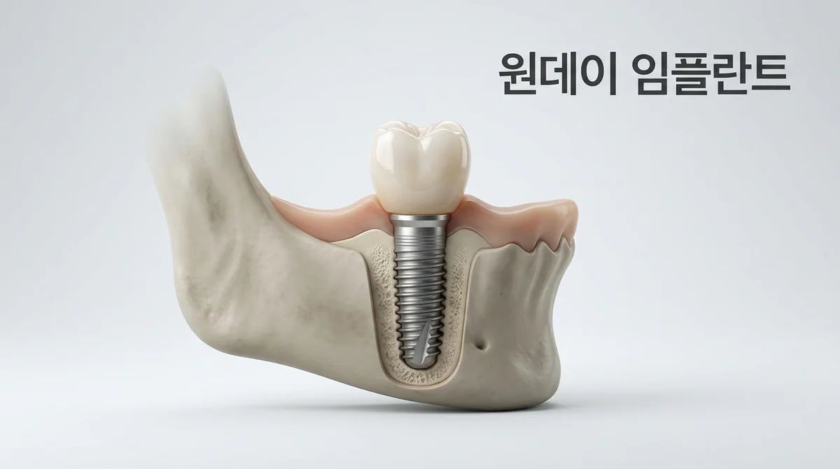 원데이 임플란트 시술 과정, 임시치아의 역할과 핵심 조건 이해하기