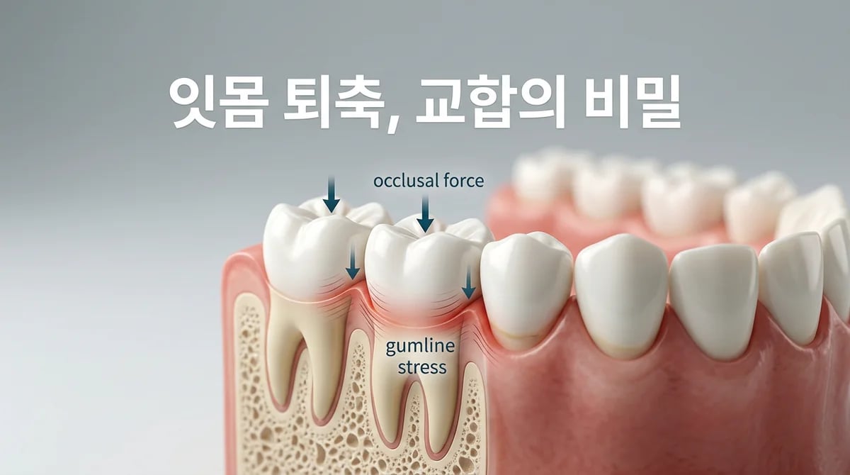 어금니 교합이 잇몸 퇴축 유발? 치경부 굴곡파절의 원인과 예방 팁
