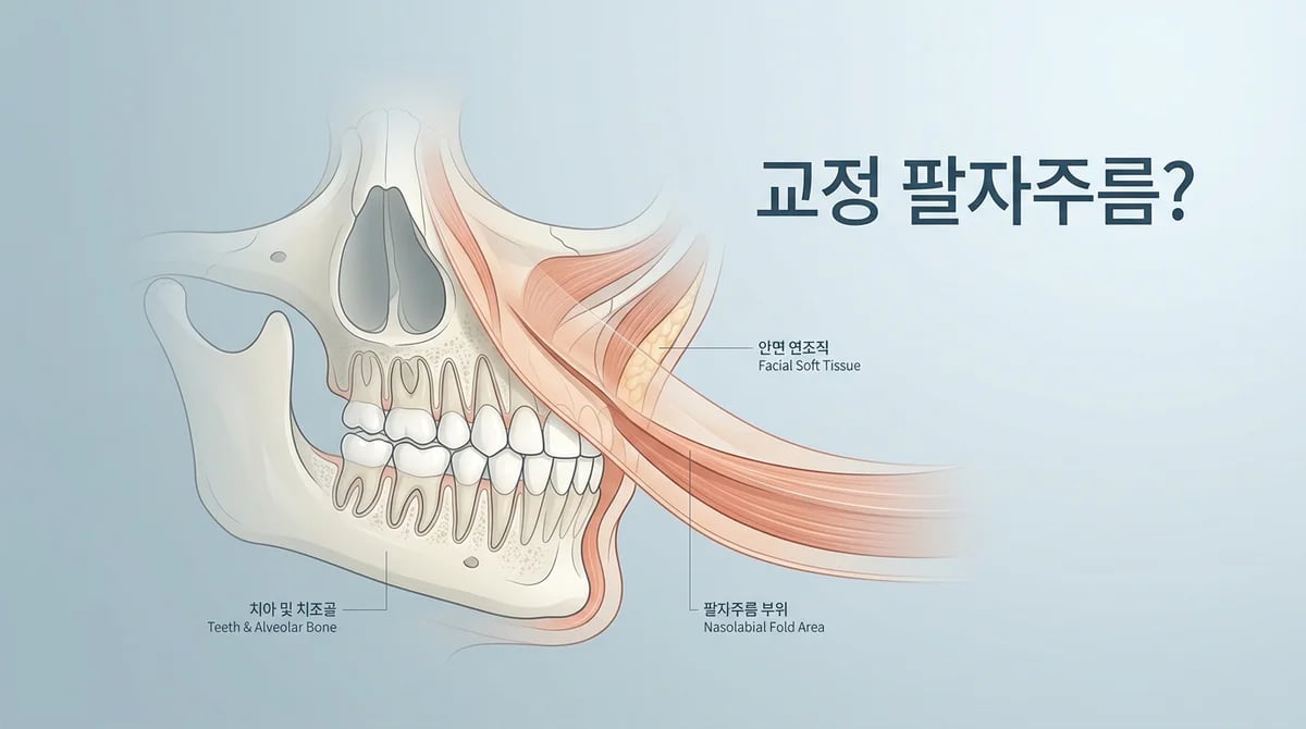 치아교정 팔자주름 깊어질까? 얼굴 변화 원리 5가지 분석