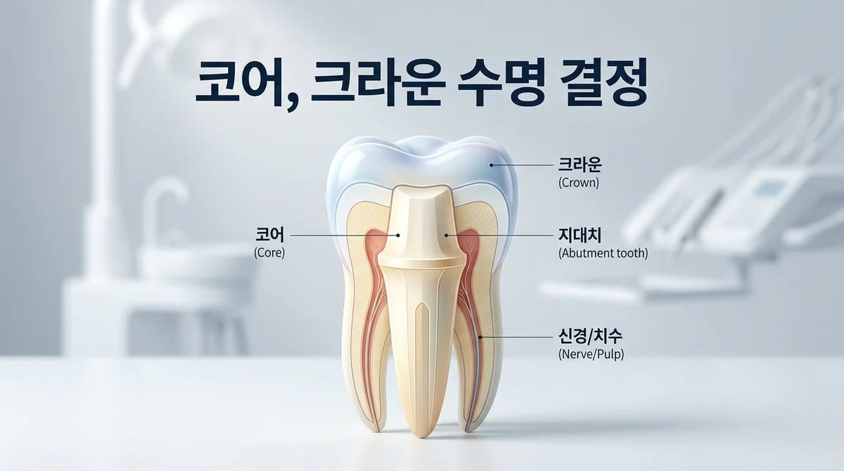 크라운 치료 시 치아 코어의 중요성: 장기적 안정성을 위한 핵심