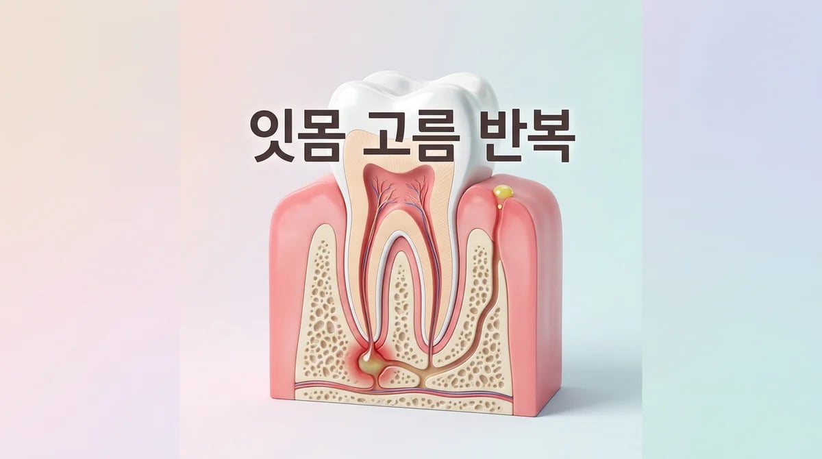 반복되는 잇몸 고름 터짐, 무엇 때문일까? 원인과 방치 시 위험성