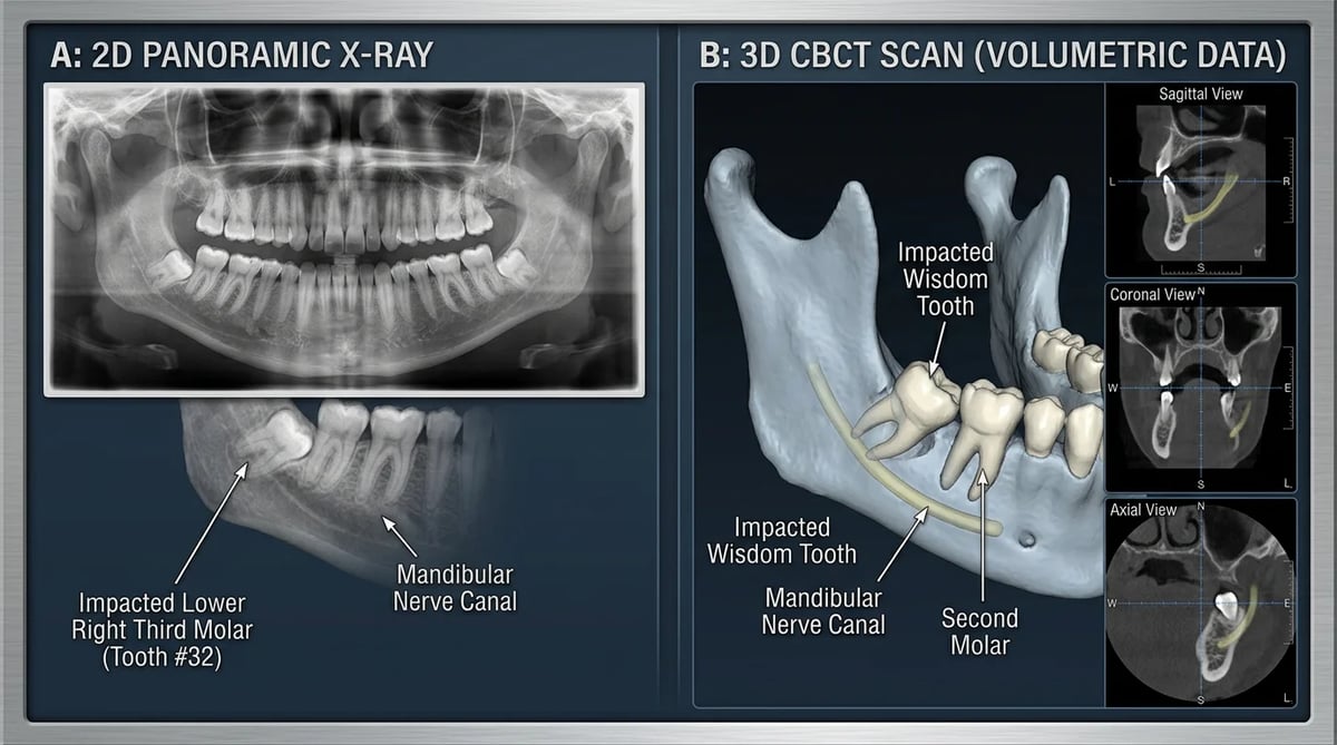 파노라마 X-ray와 치과용 CT(CBCT) 이미지를 통한 매복 사랑니 진단