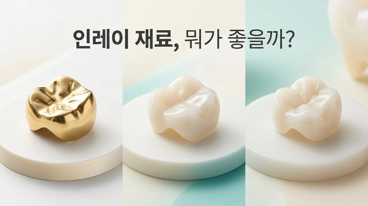 금 인레이, 세라믹, 레진 비교: 어금니 충치 치료 재료 선택 가이드