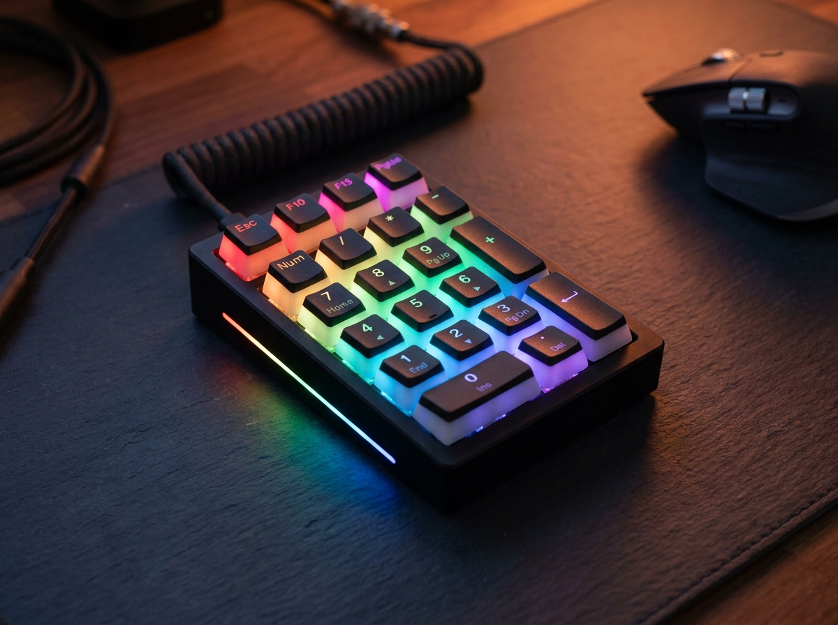 RGB 백라이트가 들어온 핫스왑 기계식 21키 넘버패드