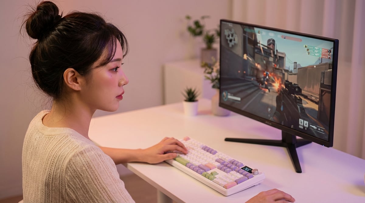 아콘 AK74 풀배열 기계식 키보드 마카롱 디자인
