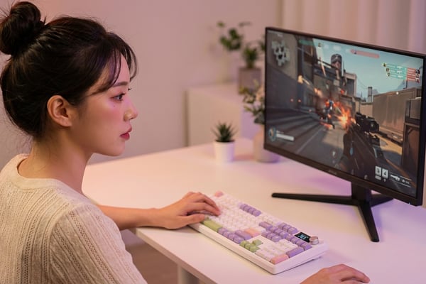 아콘 AK74 풀배열 기계식 키보드 마카롱 디자인