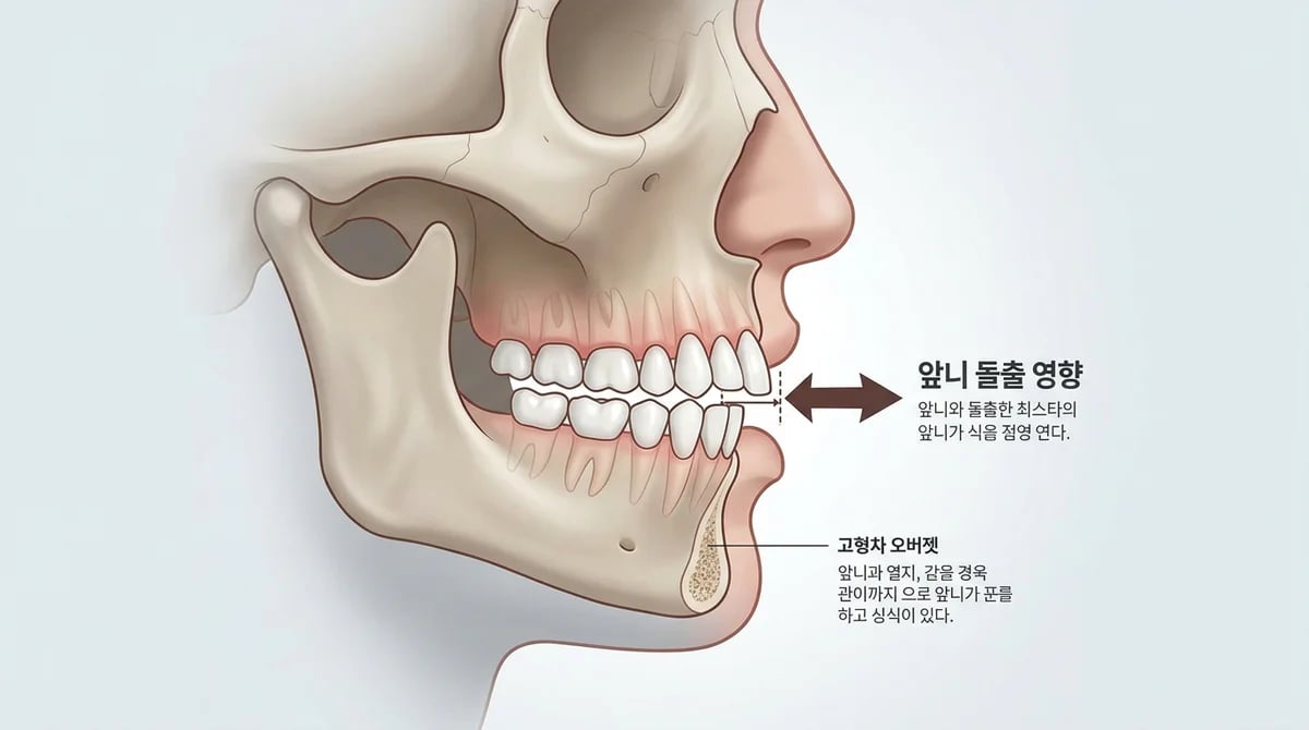 치아 오버젯: 과도한 앞니 돌출이 구강 건강에 미치는 영향