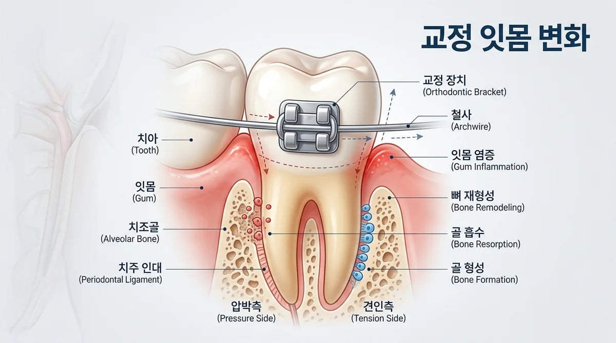 치아 교정 중 잇몸 변화: 원인과 효과적인 관리 3가지 방법